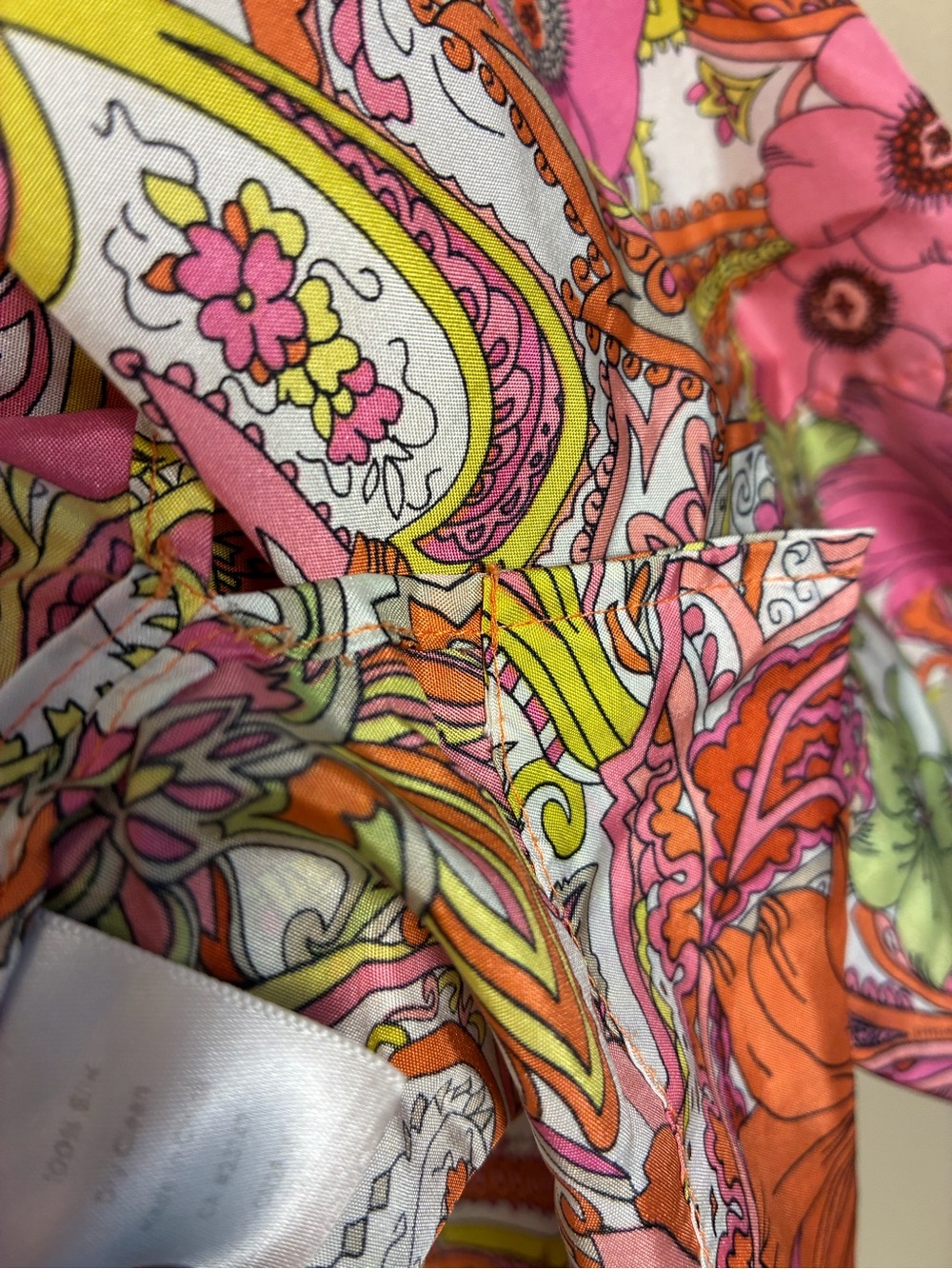 Talbots 100% Silk Paisley Floral Tunic Blouse - Picture 9 of 12